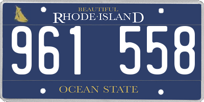 RI license plate 961558
