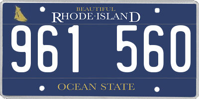 RI license plate 961560