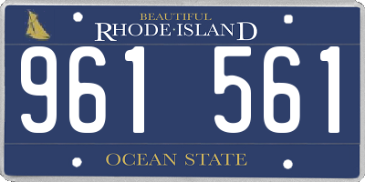 RI license plate 961561