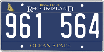 RI license plate 961564