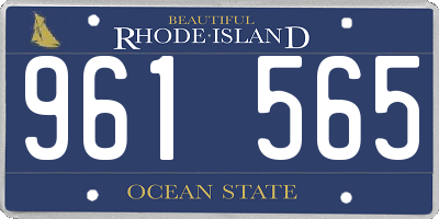 RI license plate 961565