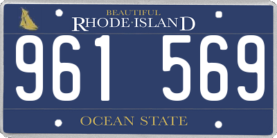 RI license plate 961569