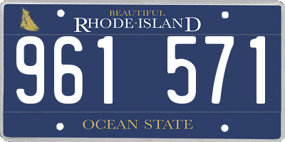 RI license plate 961571