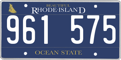 RI license plate 961575