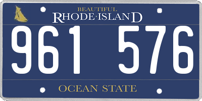 RI license plate 961576