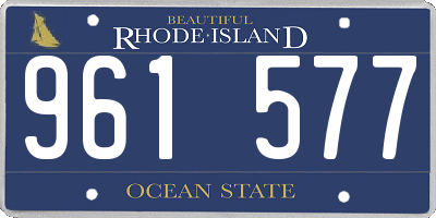 RI license plate 961577