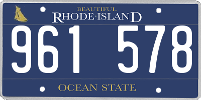 RI license plate 961578