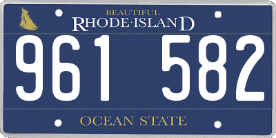 RI license plate 961582