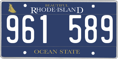 RI license plate 961589