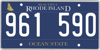 RI license plate 961590