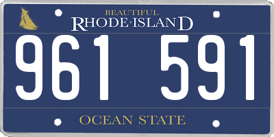 RI license plate 961591