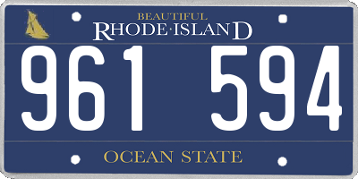 RI license plate 961594