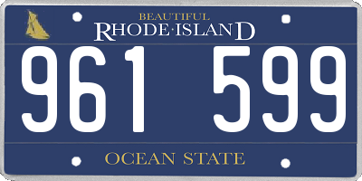 RI license plate 961599