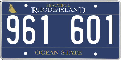 RI license plate 961601