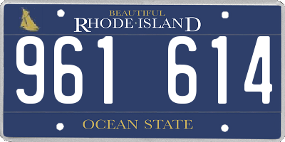 RI license plate 961614