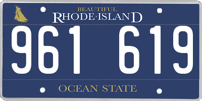 RI license plate 961619