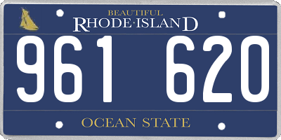 RI license plate 961620