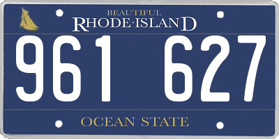 RI license plate 961627