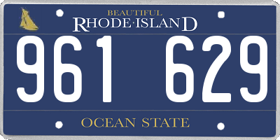 RI license plate 961629