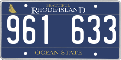 RI license plate 961633