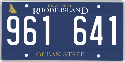 RI license plate 961641