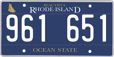 RI license plate 961651