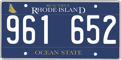 RI license plate 961652