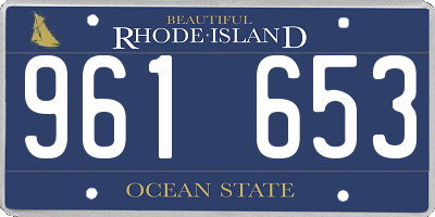 RI license plate 961653