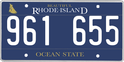 RI license plate 961655