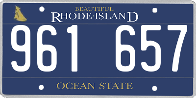 RI license plate 961657