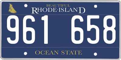 RI license plate 961658