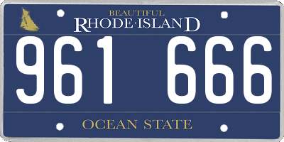 RI license plate 961666