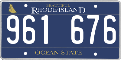 RI license plate 961676