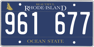 RI license plate 961677