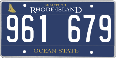 RI license plate 961679