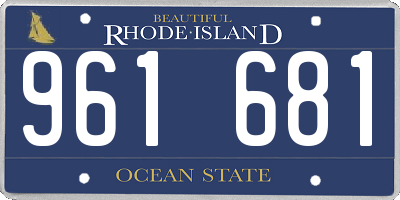 RI license plate 961681
