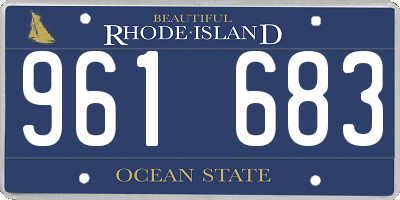 RI license plate 961683