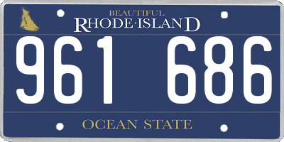 RI license plate 961686