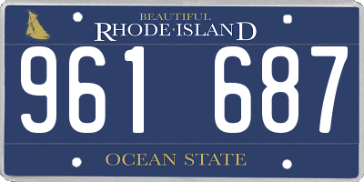 RI license plate 961687