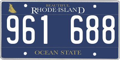 RI license plate 961688