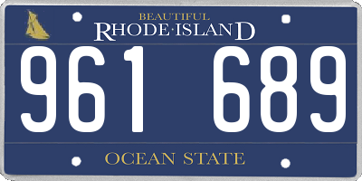 RI license plate 961689