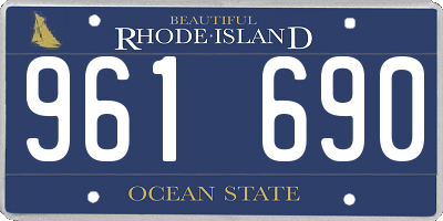 RI license plate 961690