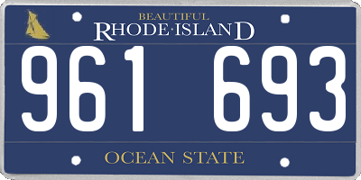 RI license plate 961693