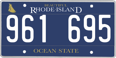 RI license plate 961695