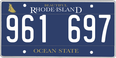 RI license plate 961697