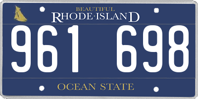 RI license plate 961698