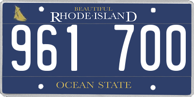 RI license plate 961700