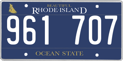 RI license plate 961707