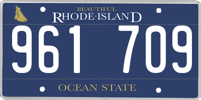 RI license plate 961709