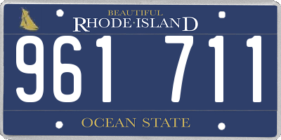 RI license plate 961711